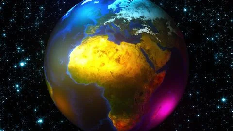 Abstract colorful earth Stock Illustration