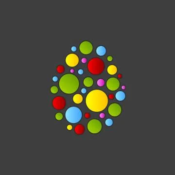 Abstract colorful Easter egg vector background Stock Illustration