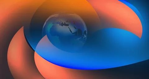 Abstract colorful effect with earth globe concept series Иллюстрация