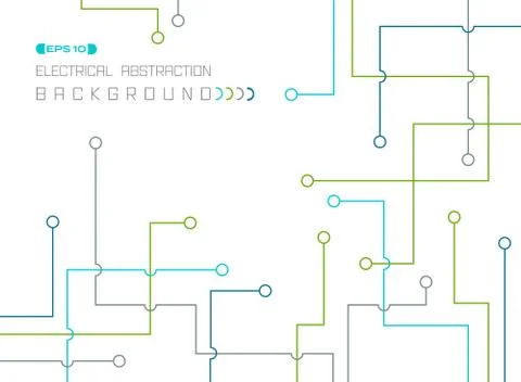 Abstract of colorful electrical lines pattern background. Stock-Illustration