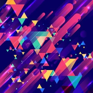 Abstract colorful elements and creative modern overlapping triangles geometri Stockillustratie