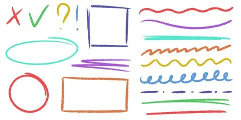 Abstract colorful elements for note-taking, diary and presentation design Ilustração Stock
