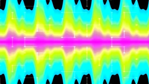 Abstract colorful equalizer audio spectrum visualization background loop Stock Footage 336264323