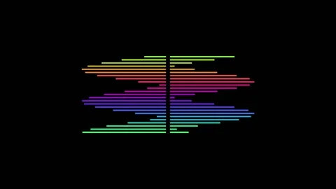 Abstract Colorful Equalizer Lines Animation on Black Background Dynamic Sou.. Stock-Footage 339118742
