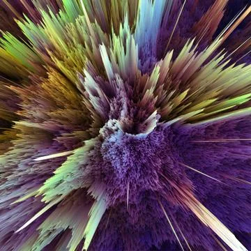 Abstract colorful explosion background. Closeup, hi-res illustration for your Illustrazione stock