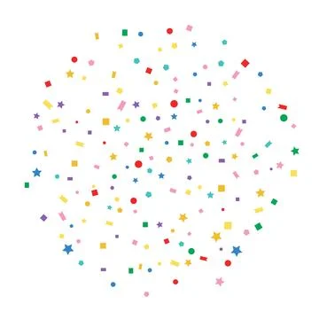 Abstract colorful explosion of confetti. Explosion of colorful confetti. Illustrazione stock