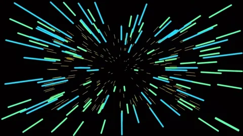 Abstract colorful explosion of light and sparks on black background Stock Footage 342114952