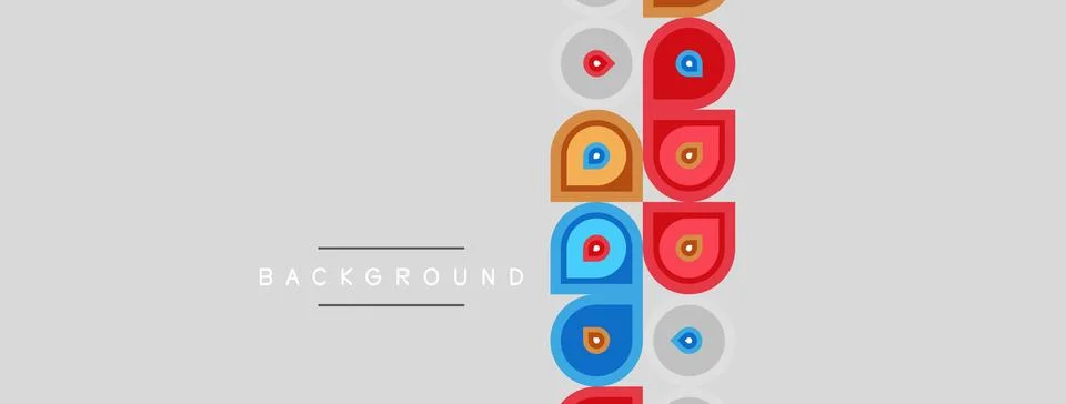Abstract colorful eyes pattern. Simple design with geometric shapes, bright.. Stock Illustration