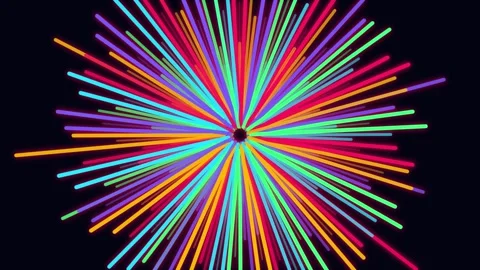 Abstract Colorful Fireworks Animation Stock-Footage 341806555
