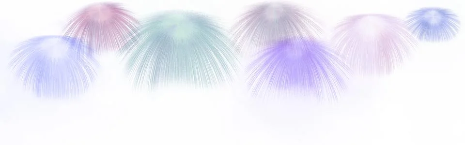Abstract colorful fireworks explosion background on a clean white backdrop Ilustración de archivo