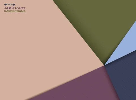 Abstract of colorful flat simple pattern background with shadow of paper cut. Stock Illustration