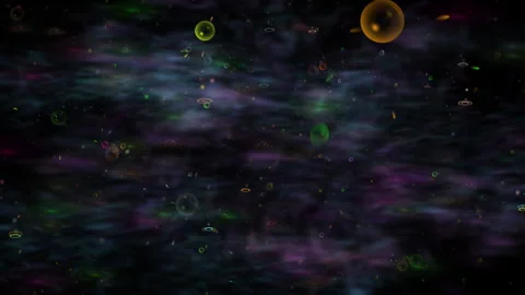 Abstract Colorful Floating Bubbles Multicolored Motion Background Видео 332242766