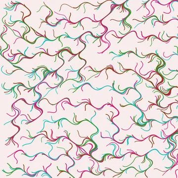 Abstract colorful flow lines pattern design on white background Stock Illustration
