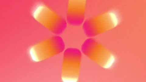 Abstract Colorful Flower Shape Motion Background with Glowing Gradient Stock Footage 342144268