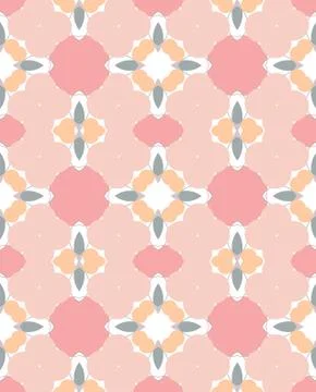 Abstract colorful flowers seamless pattern background. Stock Illustration
