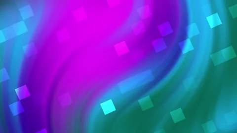 Abstract colorful flowing background with digital squares overlay 動画素材 339697288