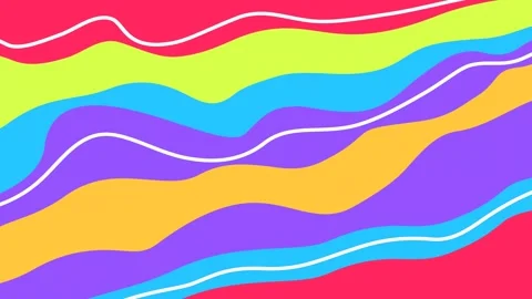 Abstract colorful flowing wave animation with smooth organic shapes 動画素材 337723296