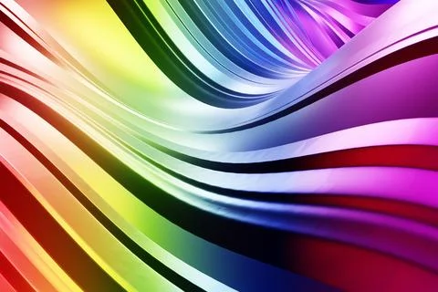 Abstract colorful flowing waves background with smooth gradients Stock Illustration