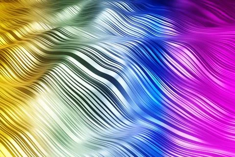 Abstract colorful flowing waves background with smooth gradients Illustrazione stock