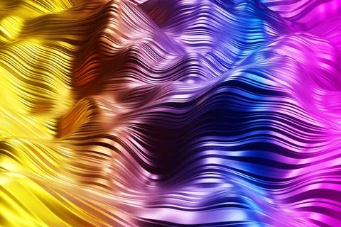 Abstract colorful flowing waves background with smooth gradients Stock Illustration