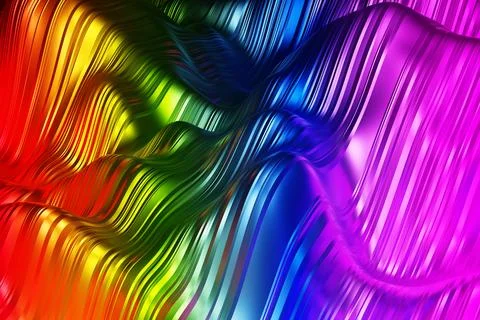 Abstract colorful flowing waves background with smooth gradients Stock Illustration