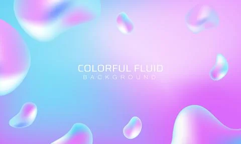 Abstract colorful fluid background suitable for design projects, presentations Stock Illustration