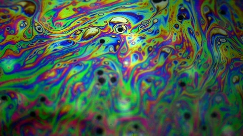 Abstract colorful fluid background of vibrant neon colors and patterns Stock Footage 95487219
