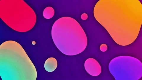 Abstract Colorful Fluid Liquid Blobs Loop 库存影片 338066763