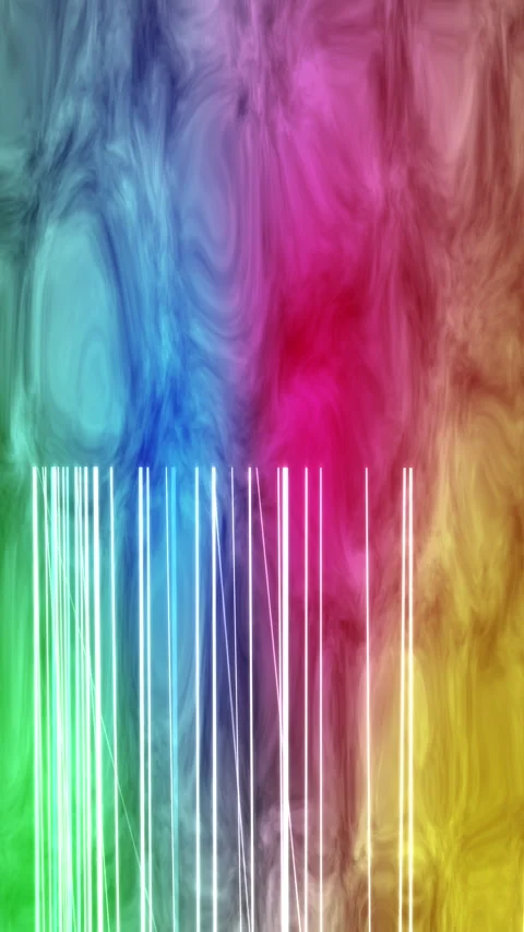 Abstract colorful fluid motion with shifting white vertical lines Vídeos de archivo 337088299