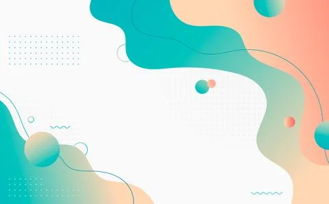 Abstract colorful fluid pattern decorative with halftone style artwork. Stock Illustration