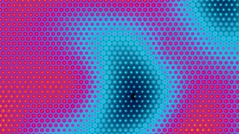 Abstract colorful fluid patterns with hexagonal texture during dynamic moti.. Stock Footage 344843291