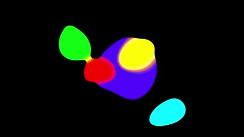 Abstract Colorful Fluid shape Splash Circle with Vibrant Round Bubble Animation Stock Footage 340047348