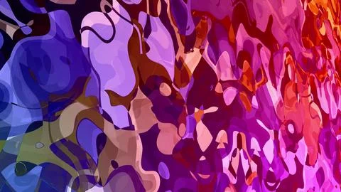 Abstract Colorful Fluid Shapes Pattern Stock Illustration