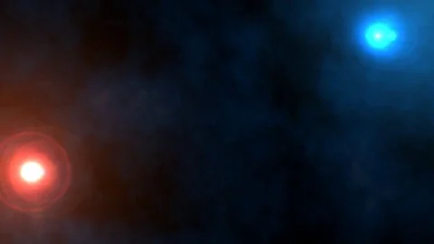 Abstract colorful fog with lights comes from side Stock Footage