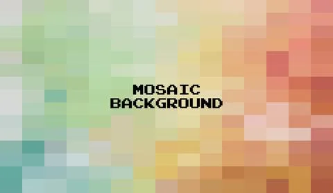 Abstract Colorful geometric Background, Creative Design Templates. Pixel art  Stock Illustration