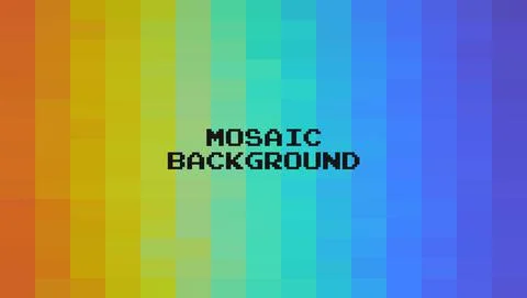 Abstract colorful geometric Background, Creative Design Templates. Pixel art  Stock Illustration