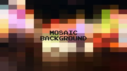 Abstract colorful geometric Background, Creative Design Templates. Pixel art  Stock Illustration