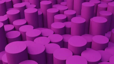 Abstract colorful geometric background. Dynamic cylinders in motion. Stock Footage 229809175