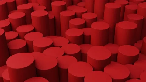 Abstract colorful geometric background. Dynamic cylinders in motion. Stock Footage 229809176