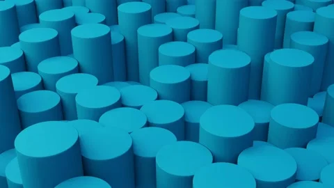 Abstract colorful geometric background. Dynamic cylinders in motion. Video stock 229809188