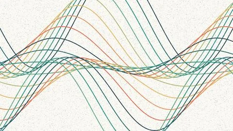 Abstract colorful geometric line patterns on transparent background illustr.. Stock Illustration