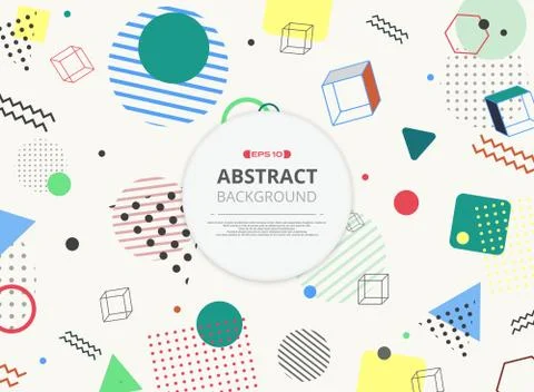 Abstract of colorful geometric pattern background Illustrazione stock