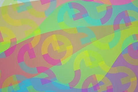 Abstract colorful geometric pattern with circles and curves Stock Illustration