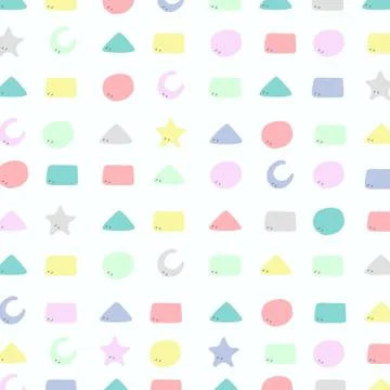 Abstract colorful geometric pattern of cute design for kid background. Stock-Illustration