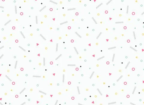Abstract colorful geometric pattern design of cute element and decorating. Illustrazione stock