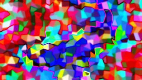 Abstract Colorful Geometric Pattern with Irregular Shapes and Bright Spectrum Stock Illustration