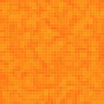Abstract colorful geometric pattern, Orange, Yellow and Red stoneware mosaic Stock Illustration