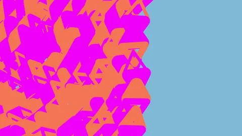 Abstract colorful geometric pattern with pink and orange shapes Illustrazione stock