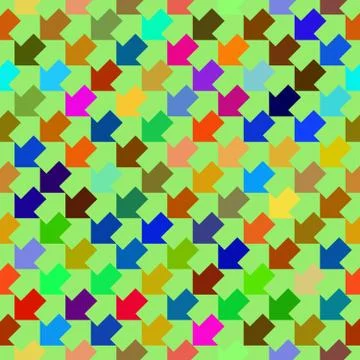 Abstract colorful geometric seamless pattern with arrows Stock Illustration