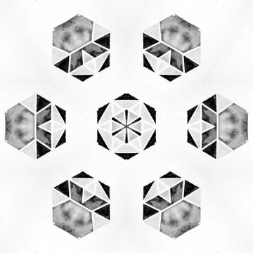 Abstract colorful geometric seamless pattern symmetric kaleidoscope fashion,  Stock Illustration